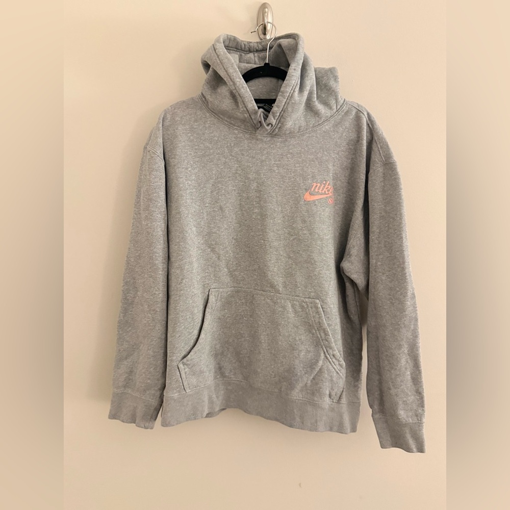 Nike SB Graphic Hoodie XL Gray Cartoon Dog Streetwear Y2K Skate - Picture 2 of 9